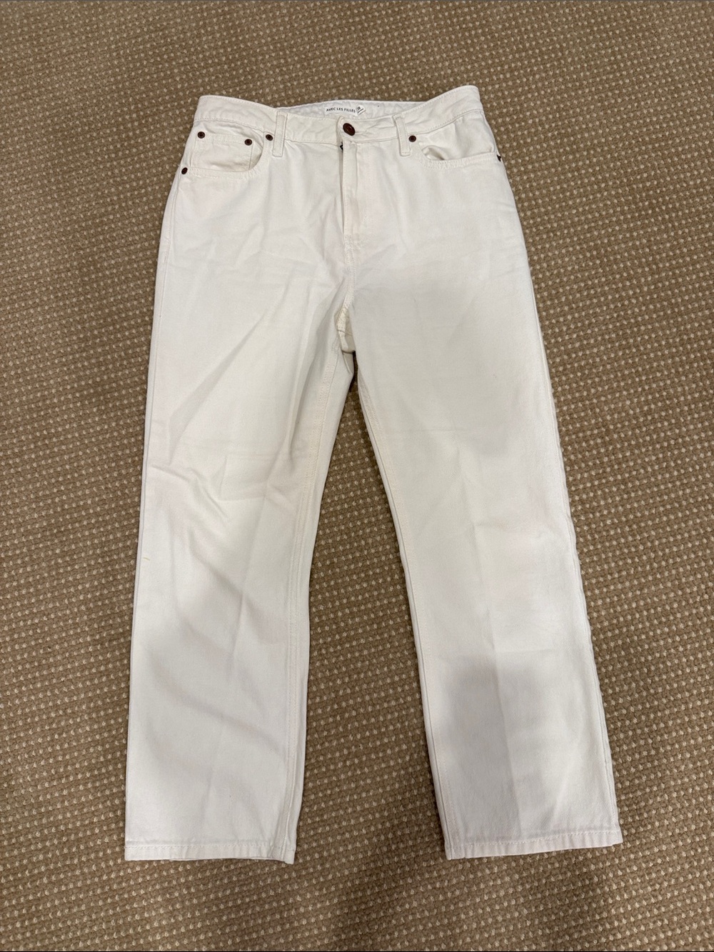 Avec Les Filles women’s White Straight-Leg Jeans